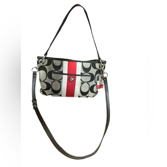 Coach Signature with Stripe shoulder / crossbody bag - Picture 4 of 14